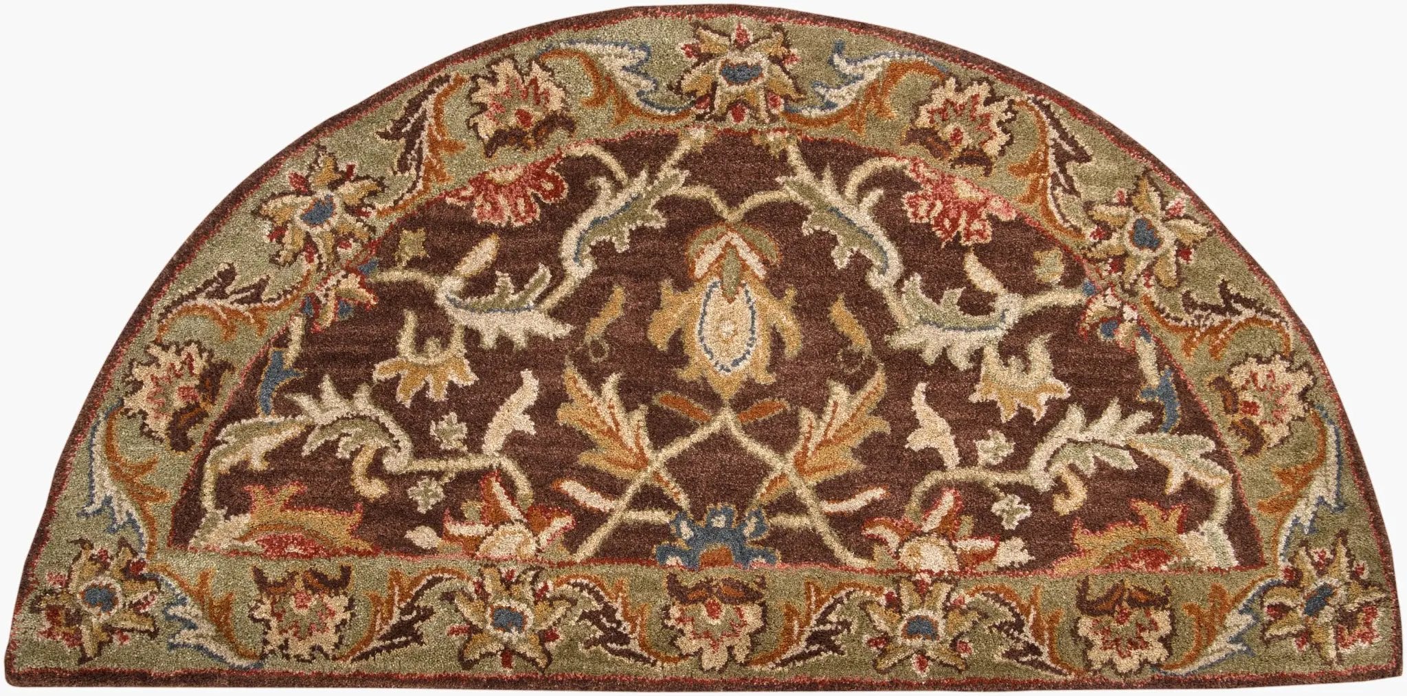 Caesar CAE-1009 Dark-Brown Area Rug by LIVABLISS