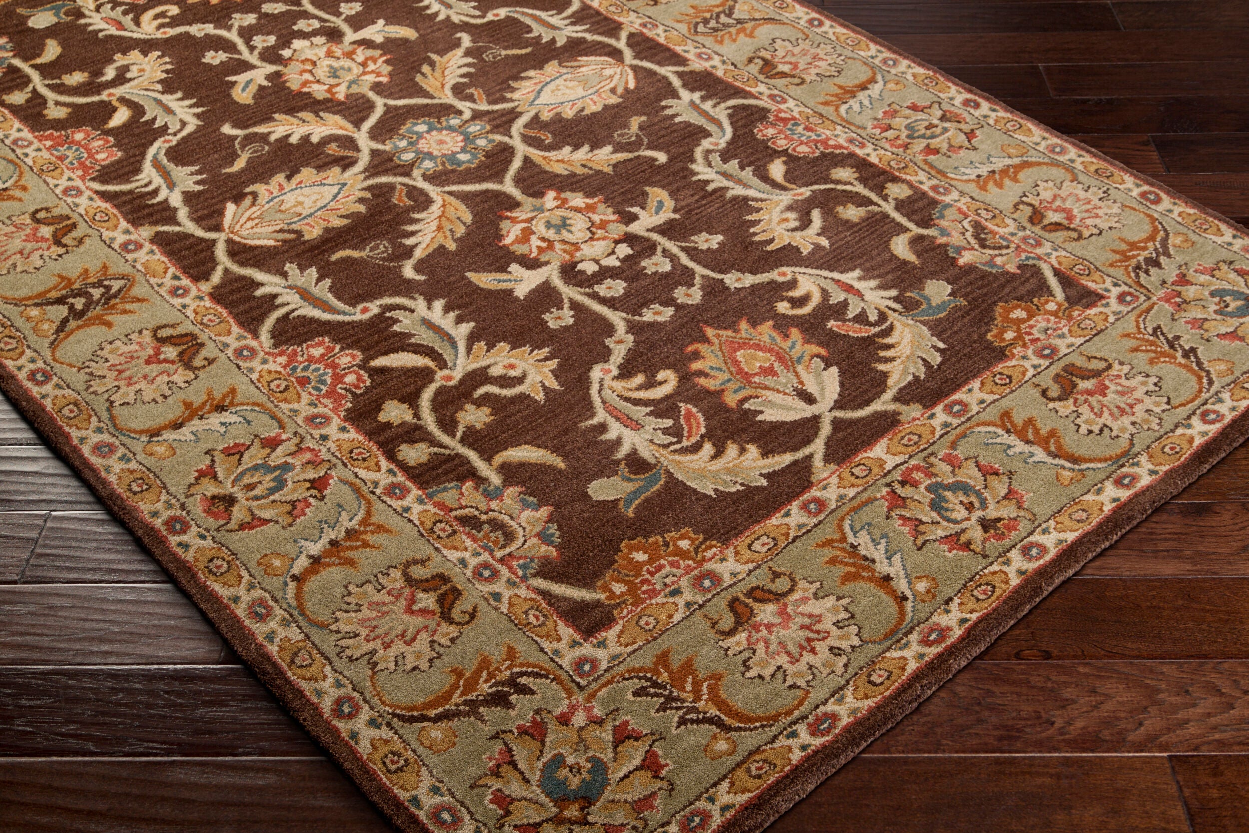 LIVABLISS Caesar CAE-1009 Dark Brown Hand Tufted Area Rug