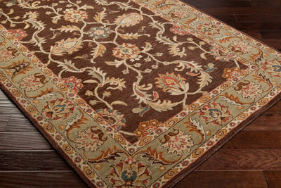 Caesar CAE-1009 Dark-Brown Area Rug by LIVABLISS