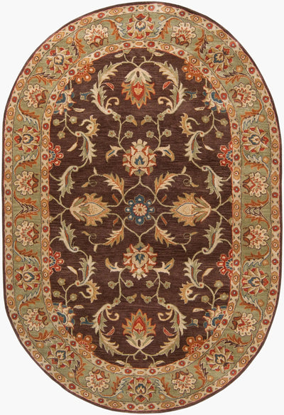Caesar CAE-1009 Dark-Brown Area Rug by LIVABLISS