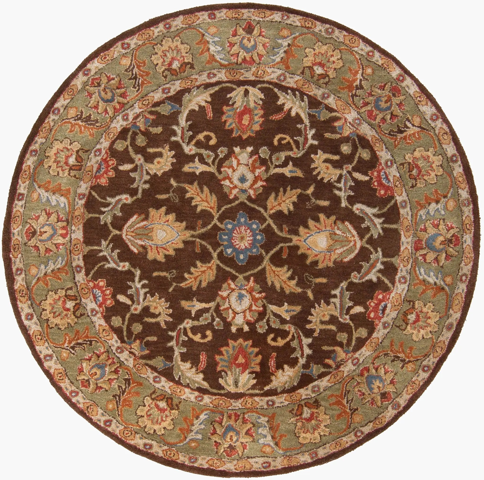 Caesar CAE-1009 Dark-Brown Area Rug by LIVABLISS