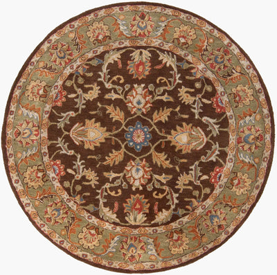 Caesar CAE-1009 Dark-Brown Area Rug by LIVABLISS
