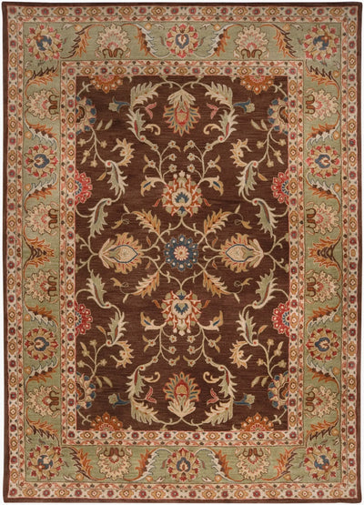 Caesar CAE-1009 Dark-Brown Area Rug by LIVABLISS