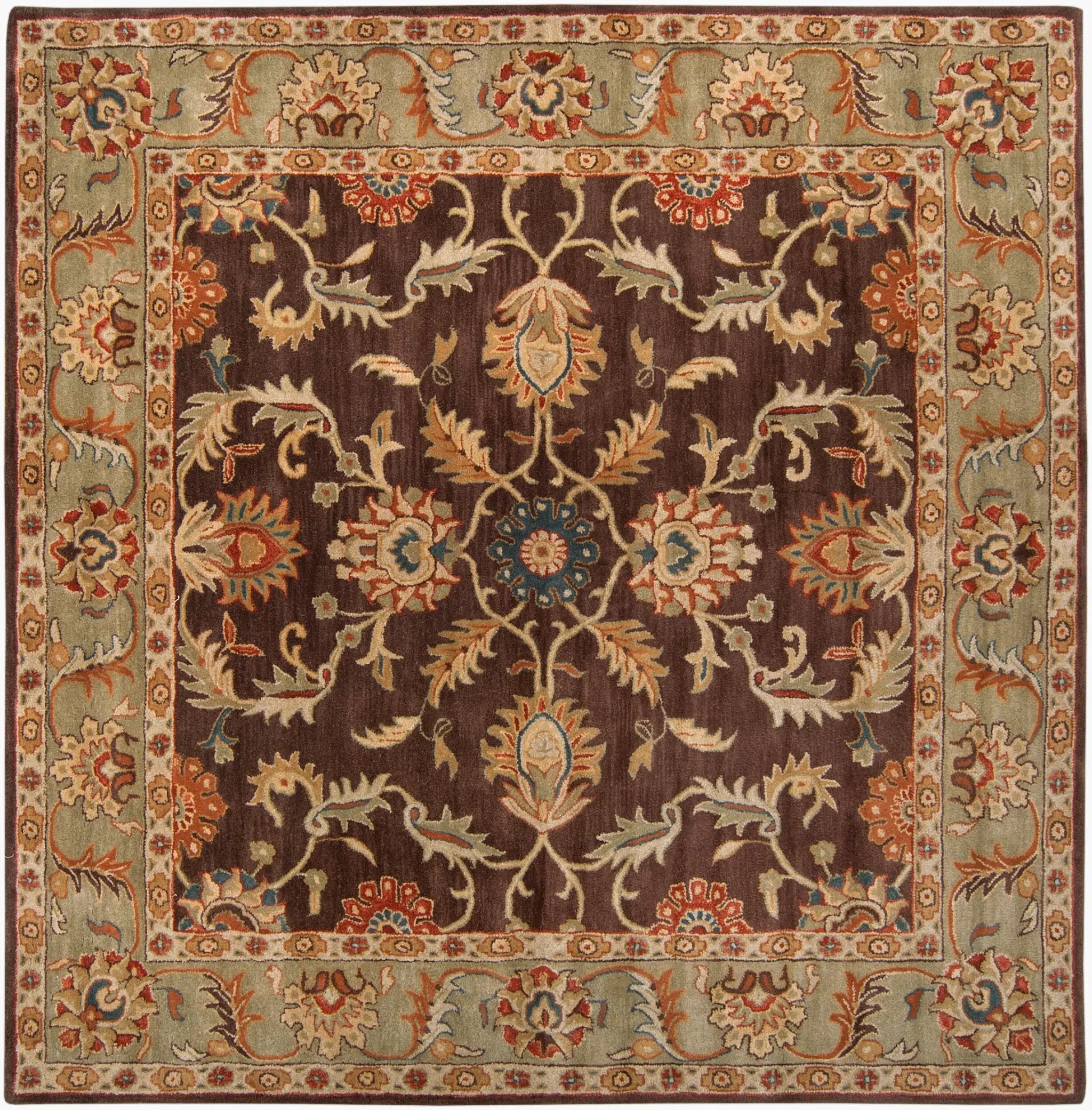 Caesar CAE-1009 Dark-Brown Area Rug by LIVABLISS