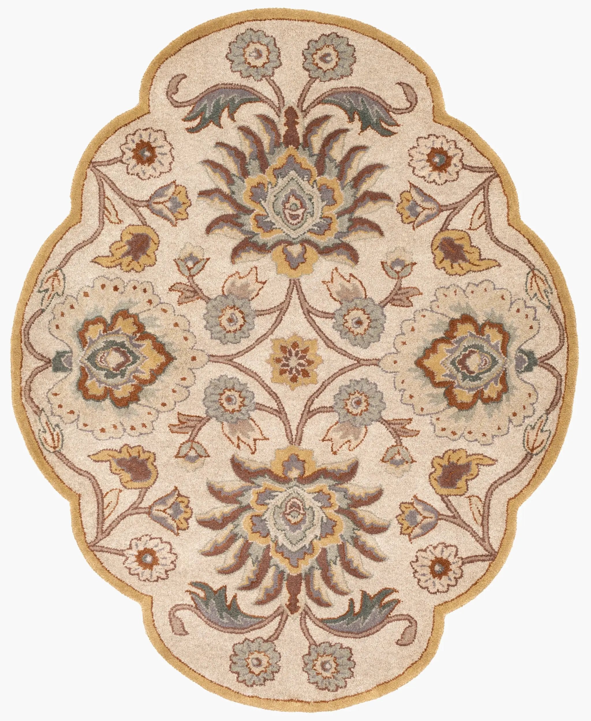 Caesar CAE-1012 Tan Area Rug by LIVABLISS
