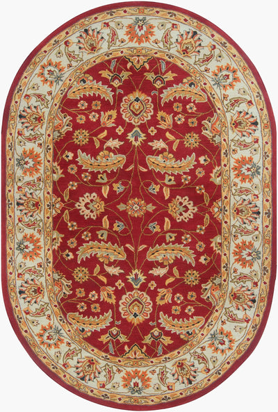 Caesar CAE-1022 Rust Area Rug by LIVABLISS