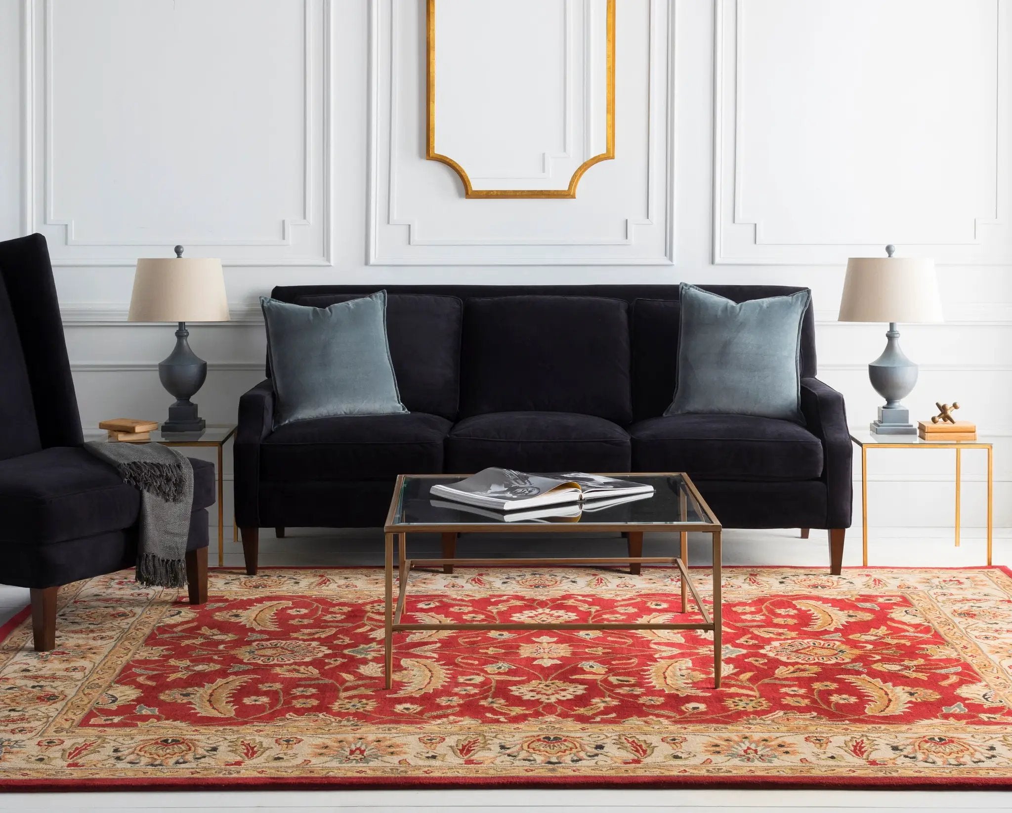 Caesar CAE-1022 Rust Area Rug by LIVABLISS