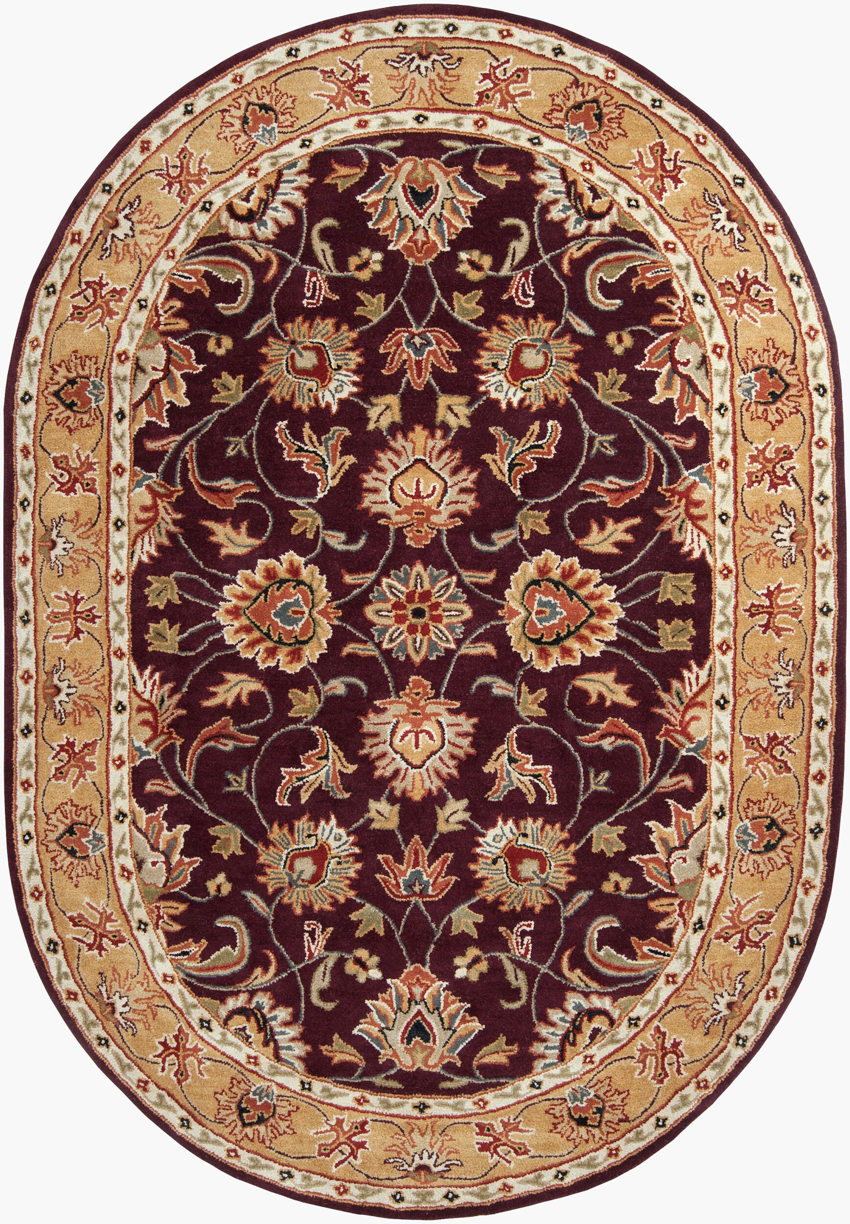 LIVABLISS Caesar CAE-1024 Burgundy Hand Tufted Area Rug