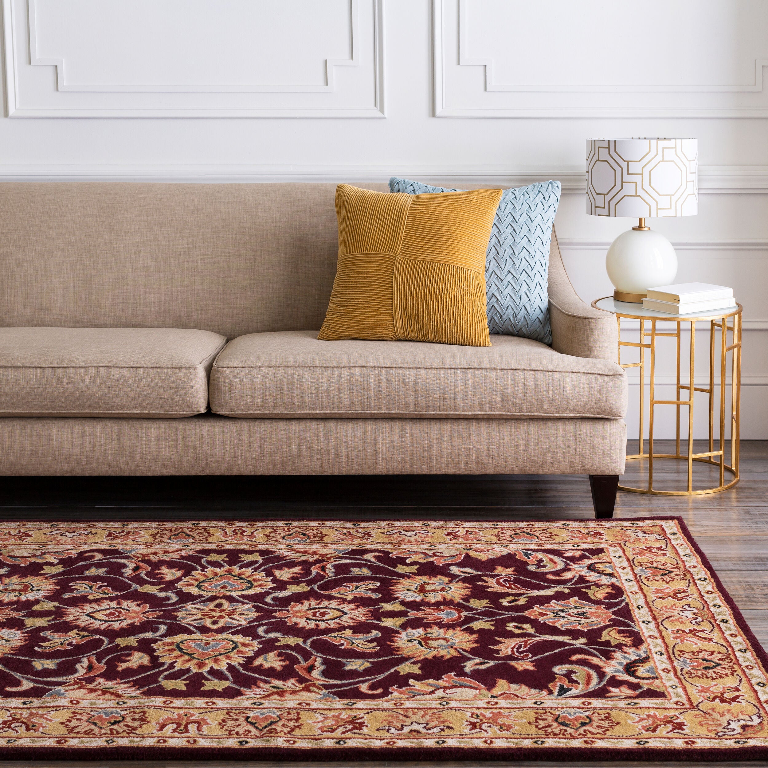 LIVABLISS Caesar CAE-1024 Burgundy Hand Tufted Area Rug