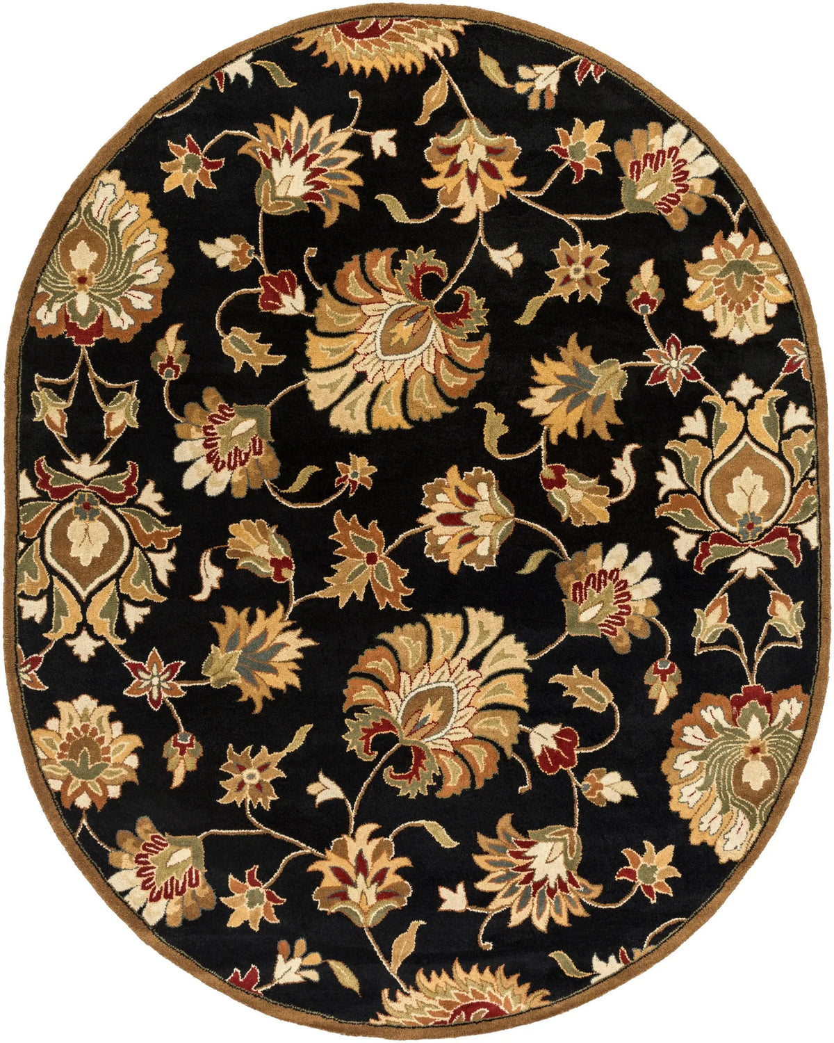 Caesar CAE-1027 Black Area Rug by LIVABLISS