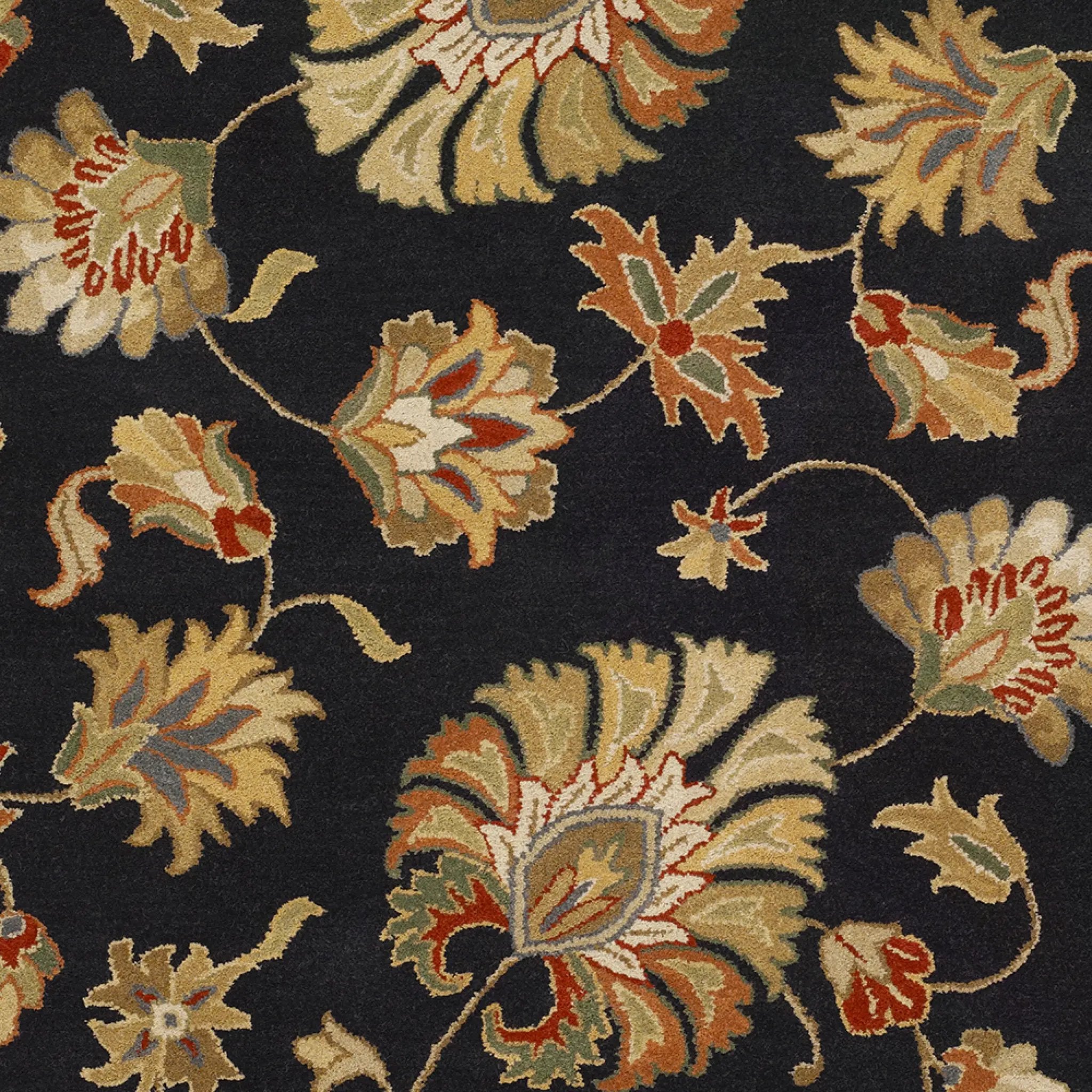 Caesar CAE-1027 Black Area Rug by LIVABLISS