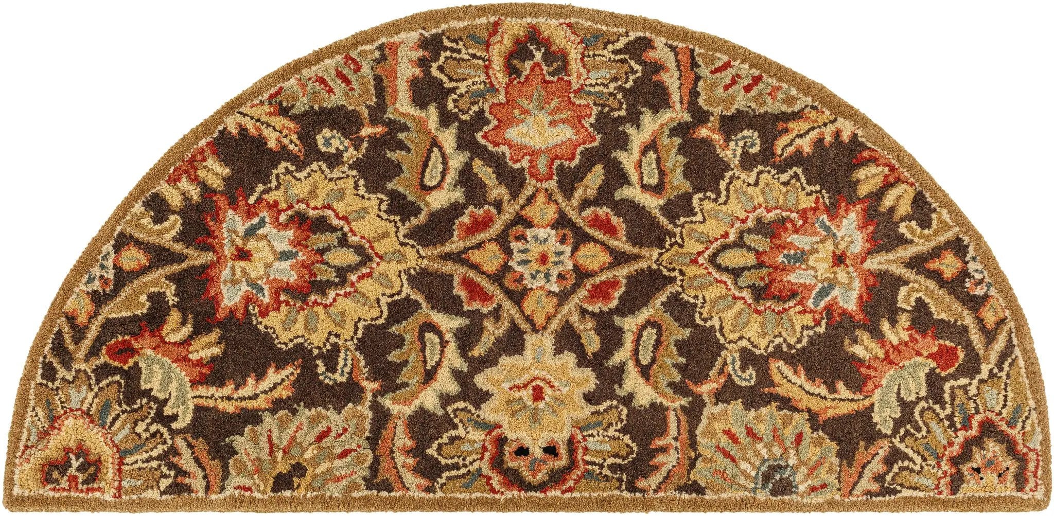Caesar CAE-1028 Dark-Brown Area Rug by LIVABLISS