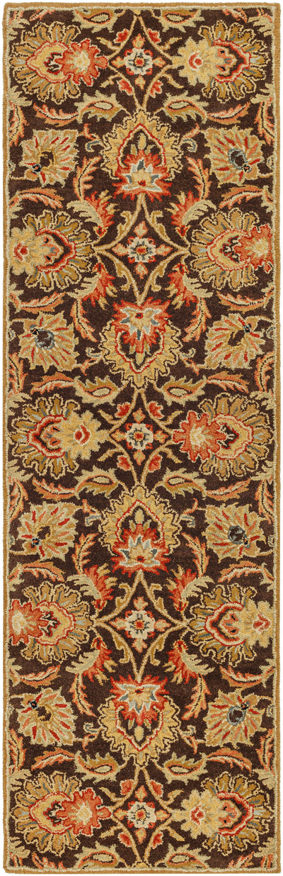 Caesar CAE-1028 Dark-Brown Area Rug by LIVABLISS