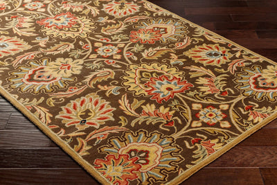 Caesar CAE-1028 Dark-Brown Area Rug by LIVABLISS