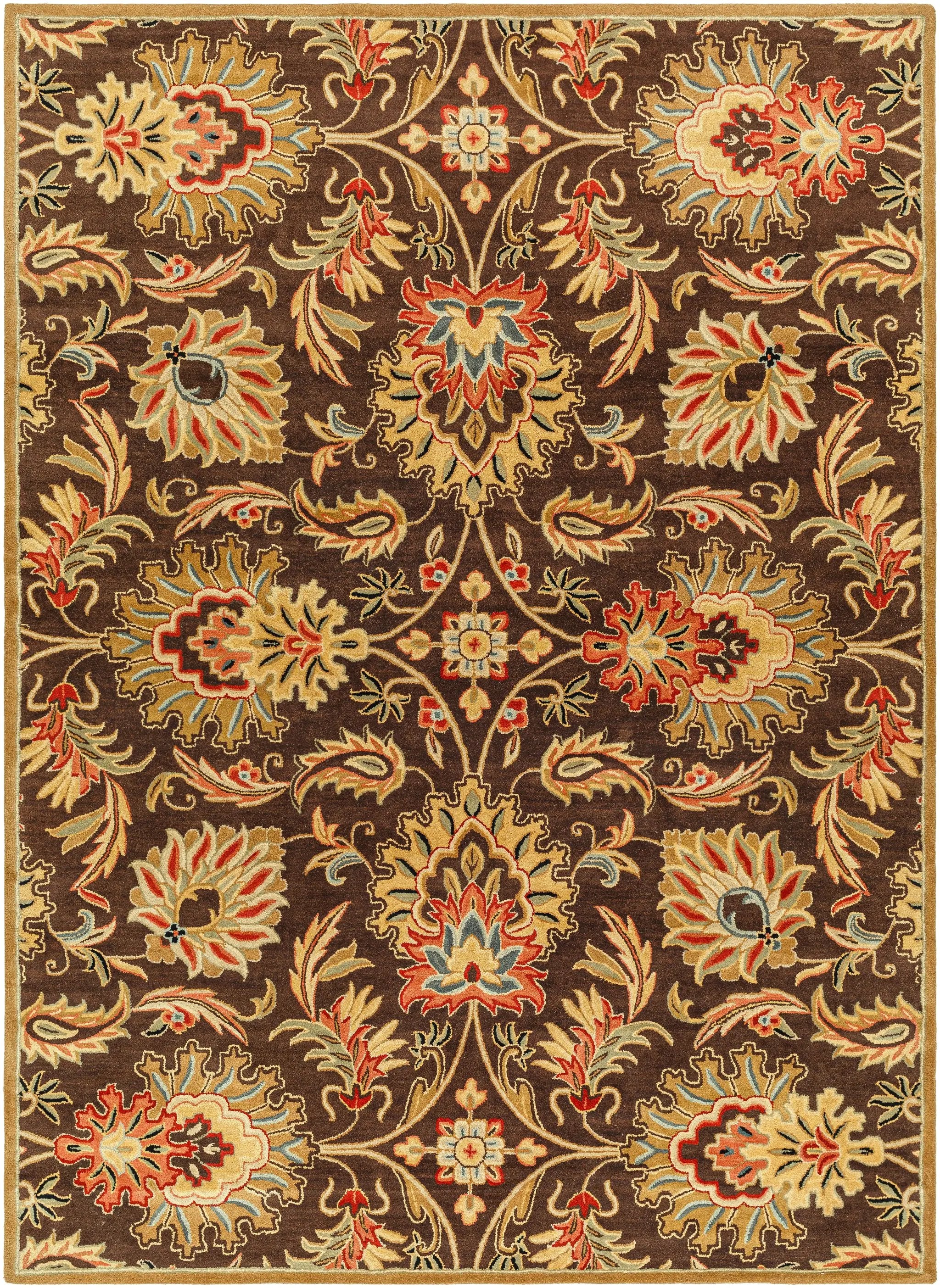 Caesar CAE-1028 Dark-Brown Area Rug by LIVABLISS