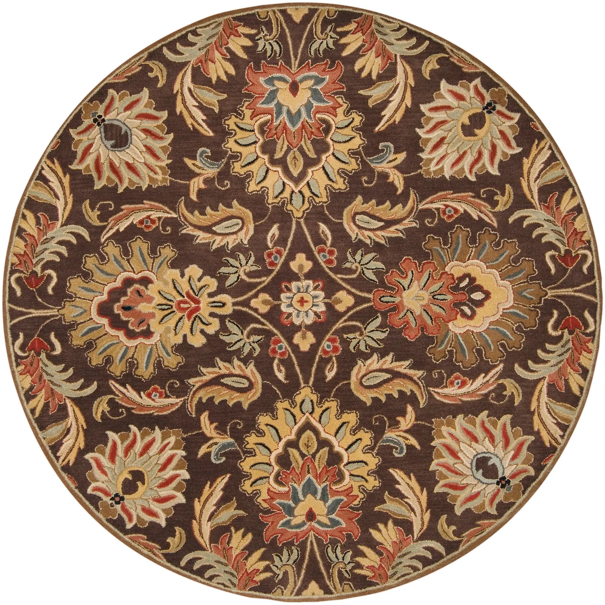 Caesar CAE-1028 Dark-Brown Area Rug by LIVABLISS
