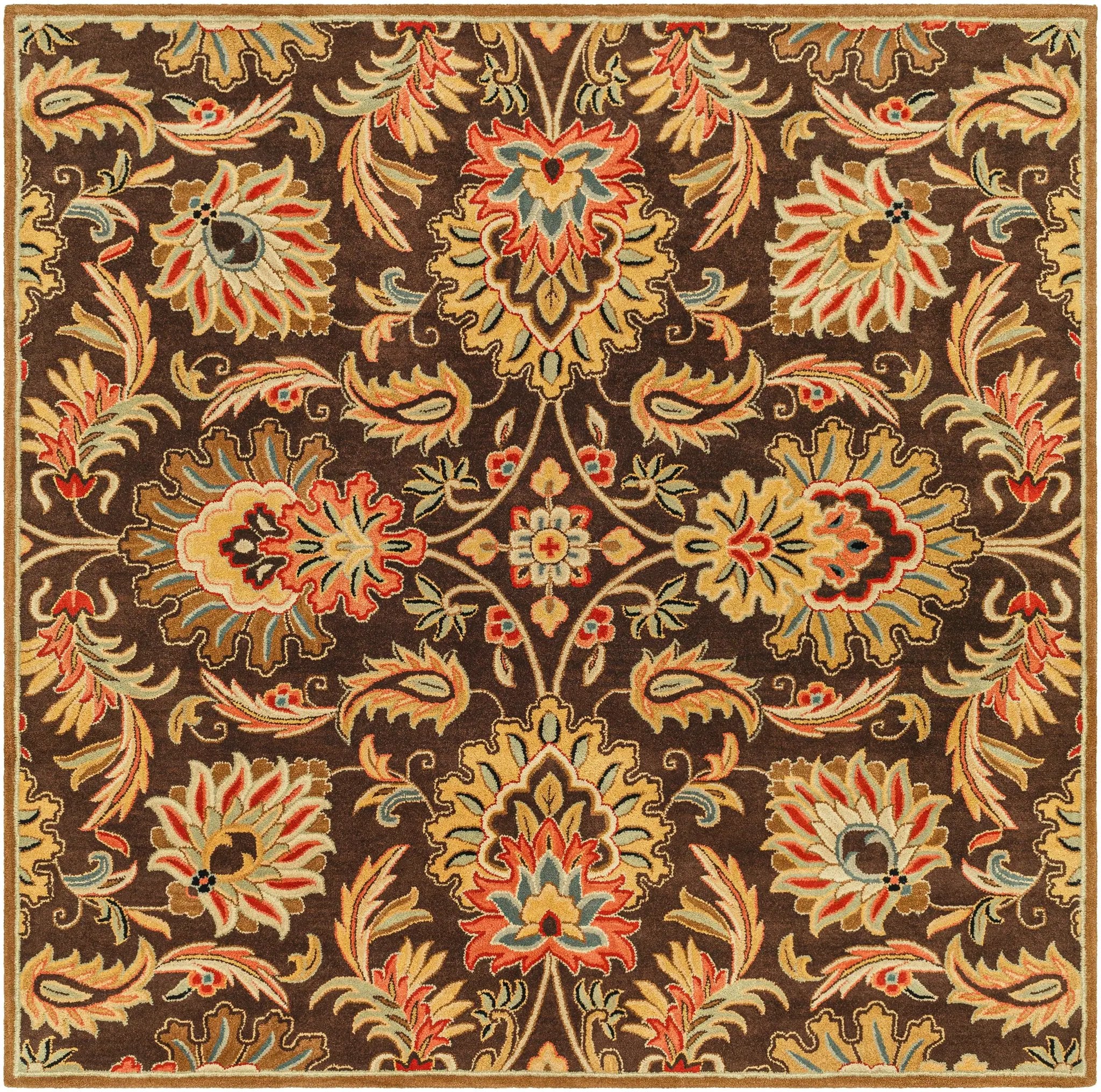 Caesar CAE-1028 Dark-Brown Area Rug by LIVABLISS