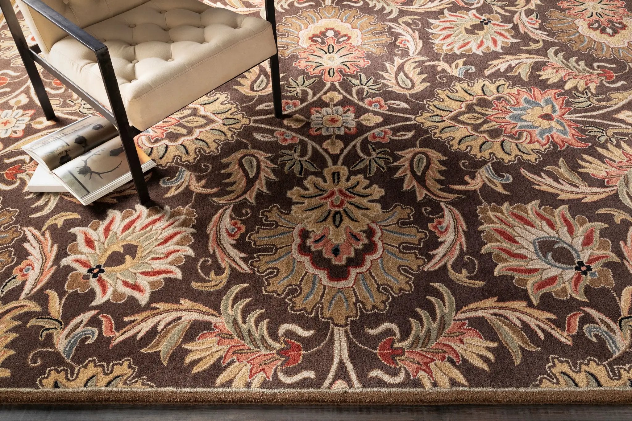 LIVABLISS Caesar CAE-1028 Dark-Brown Area Rug - Rugs Hand Tufted Rug