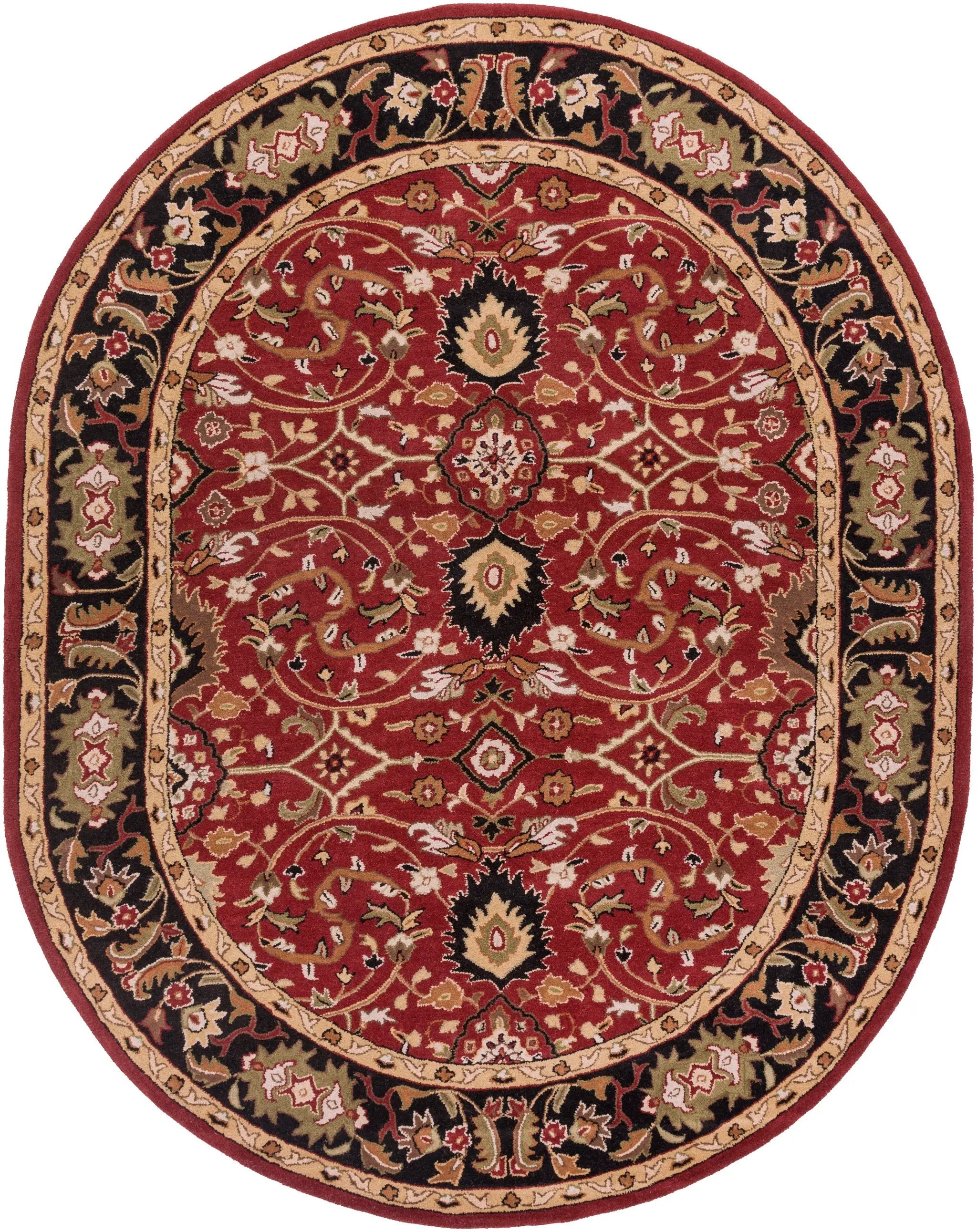 Caesar CAE-1031 Burgundy Area Rug by LIVABLISS