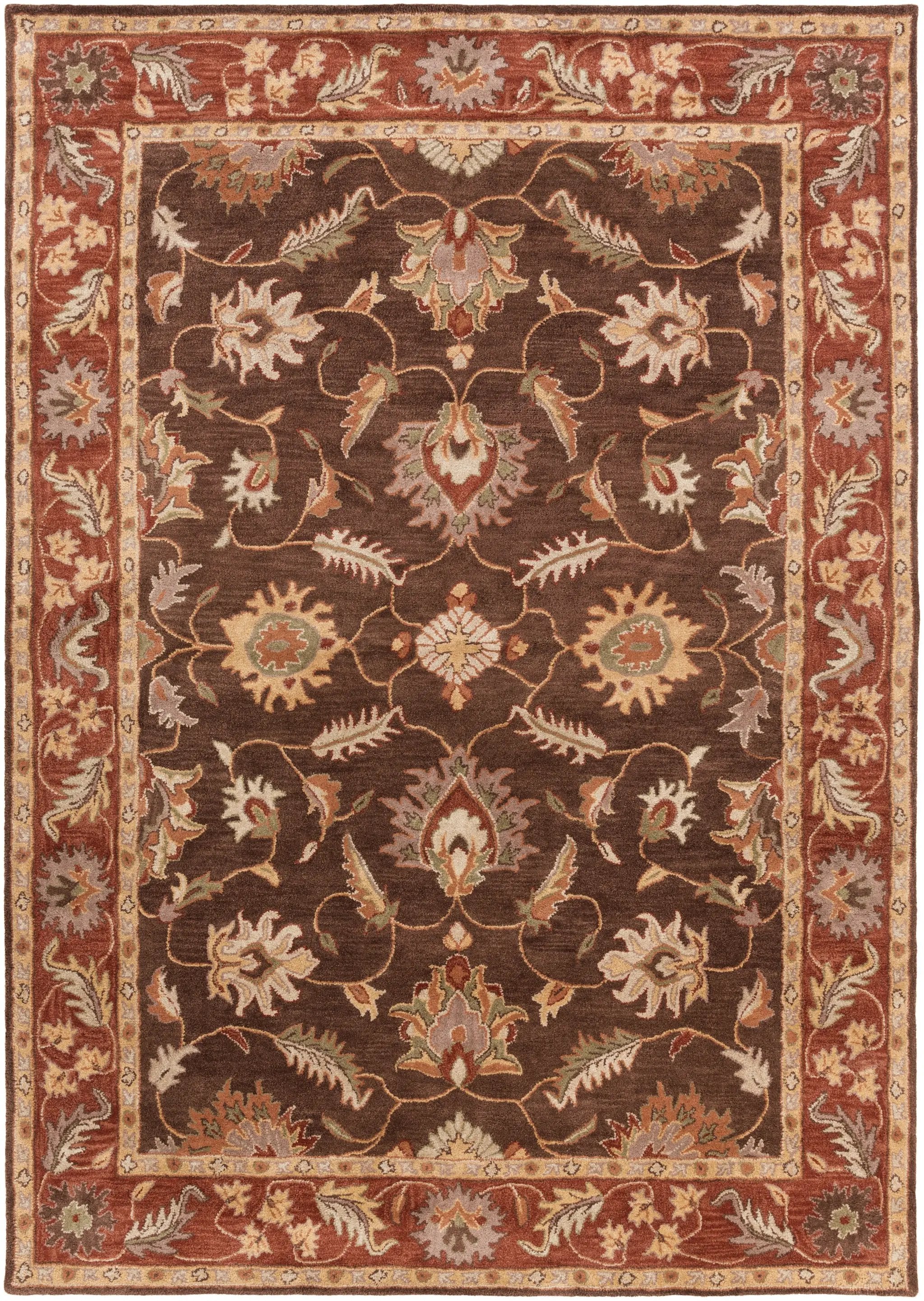 Caesar CAE-1036 Dark-Brown Area Rug by LIVABLISS