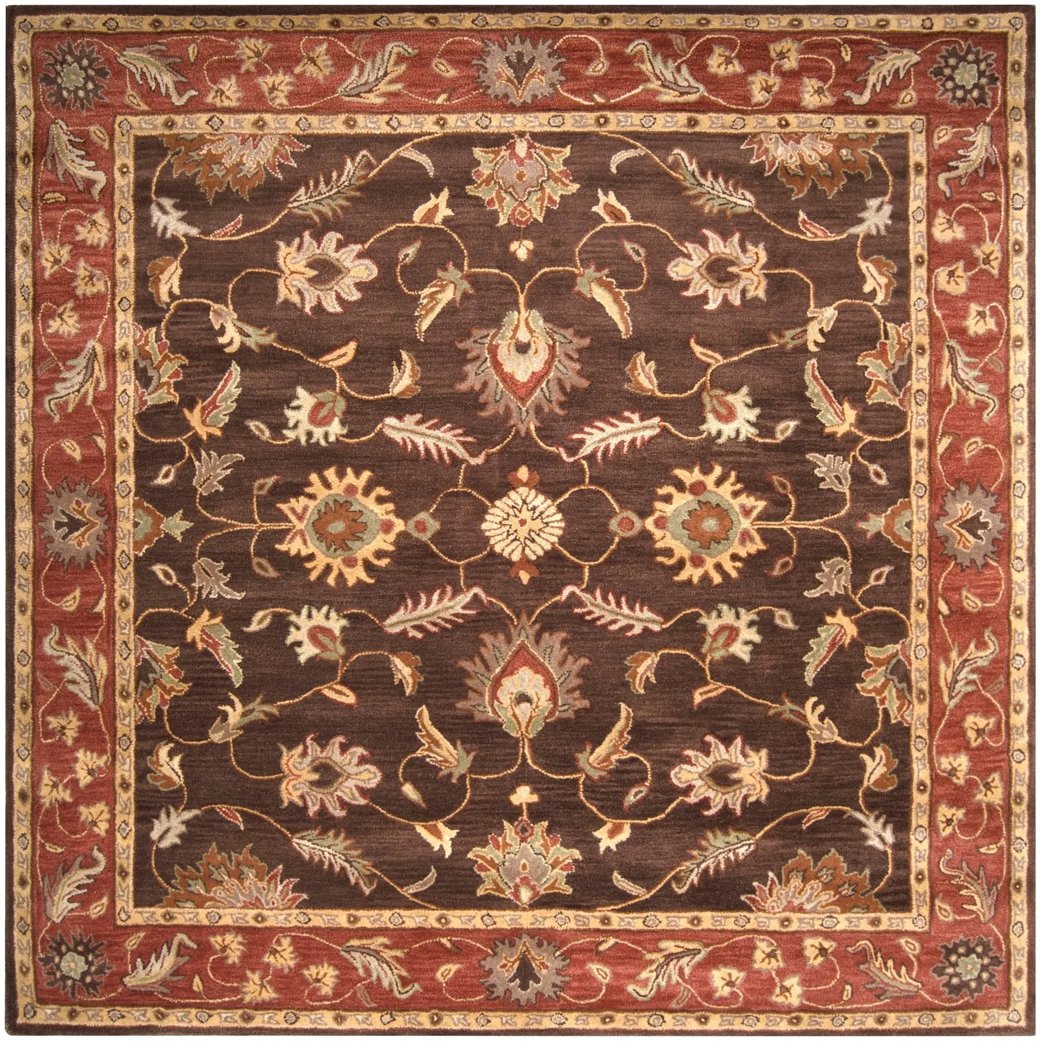 Caesar CAE-1036 Dark-Brown Area Rug by LIVABLISS