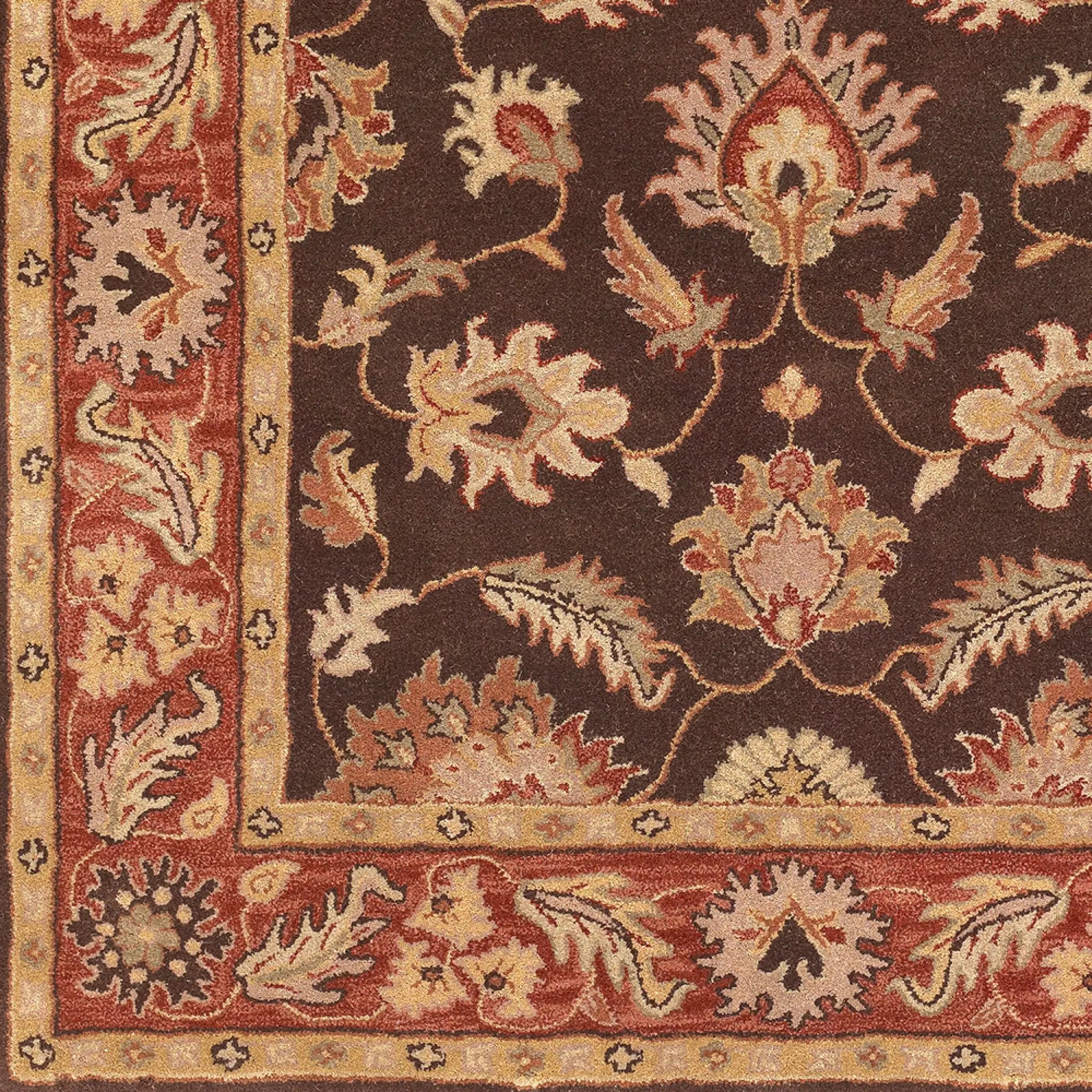 Caesar CAE-1036 Dark-Brown Area Rug by LIVABLISS