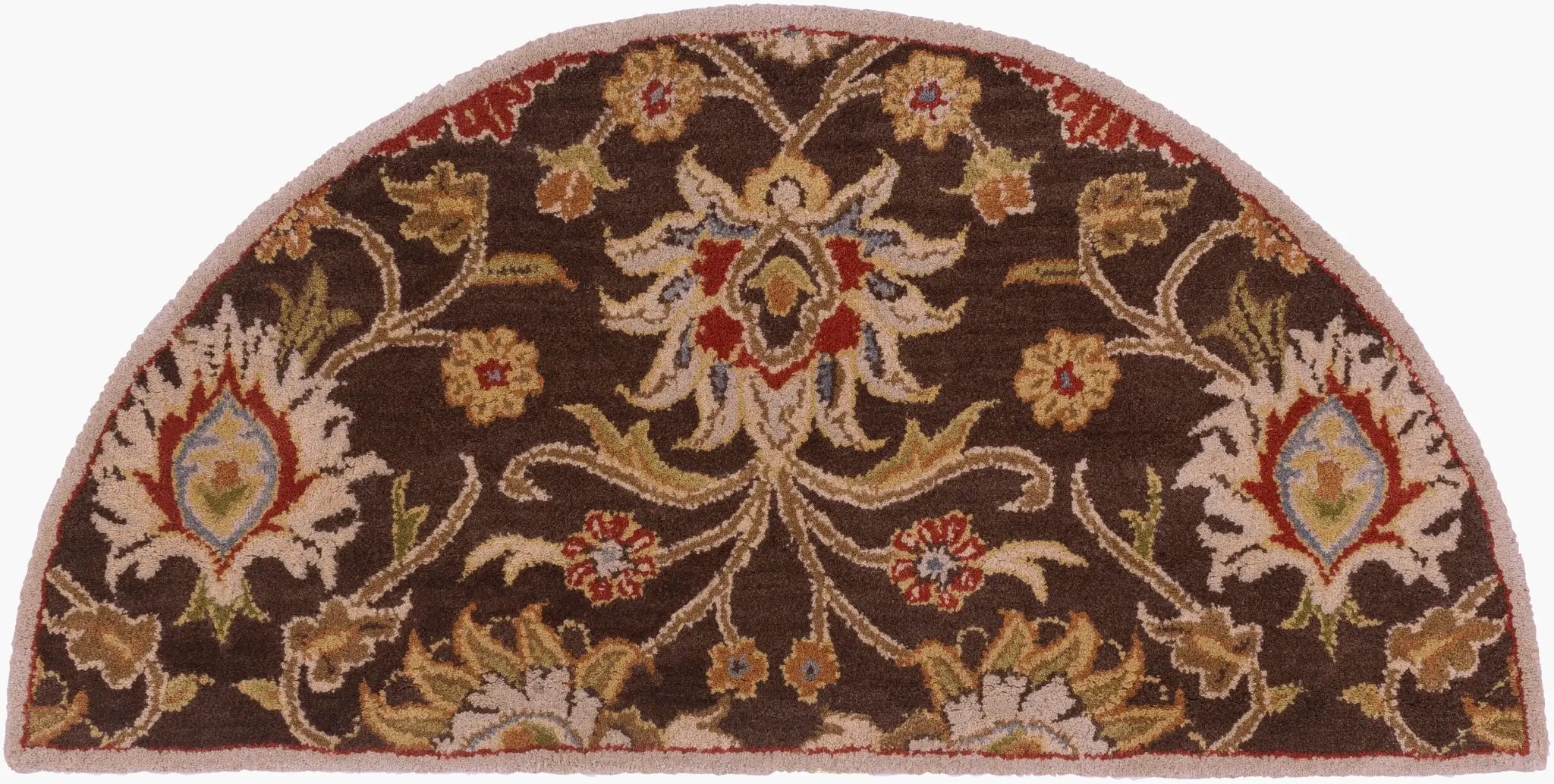 Caesar CAE-1051 Dark-Brown Area Rug by LIVABLISS