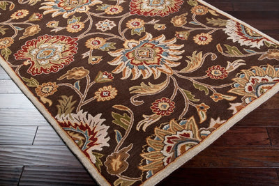 Caesar CAE-1051 Dark-Brown Area Rug by LIVABLISS