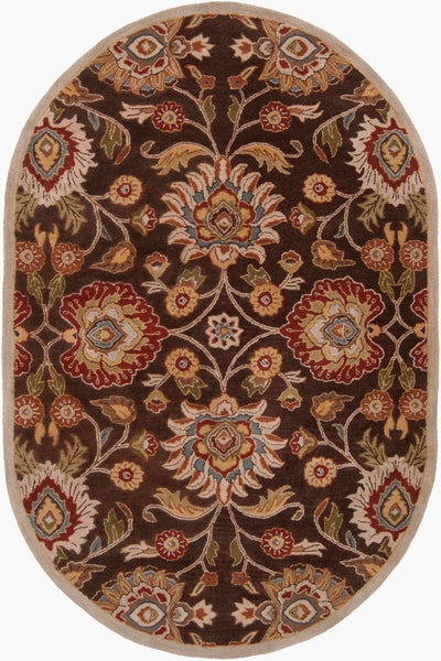 Caesar CAE-1051 Dark-Brown Area Rug by LIVABLISS