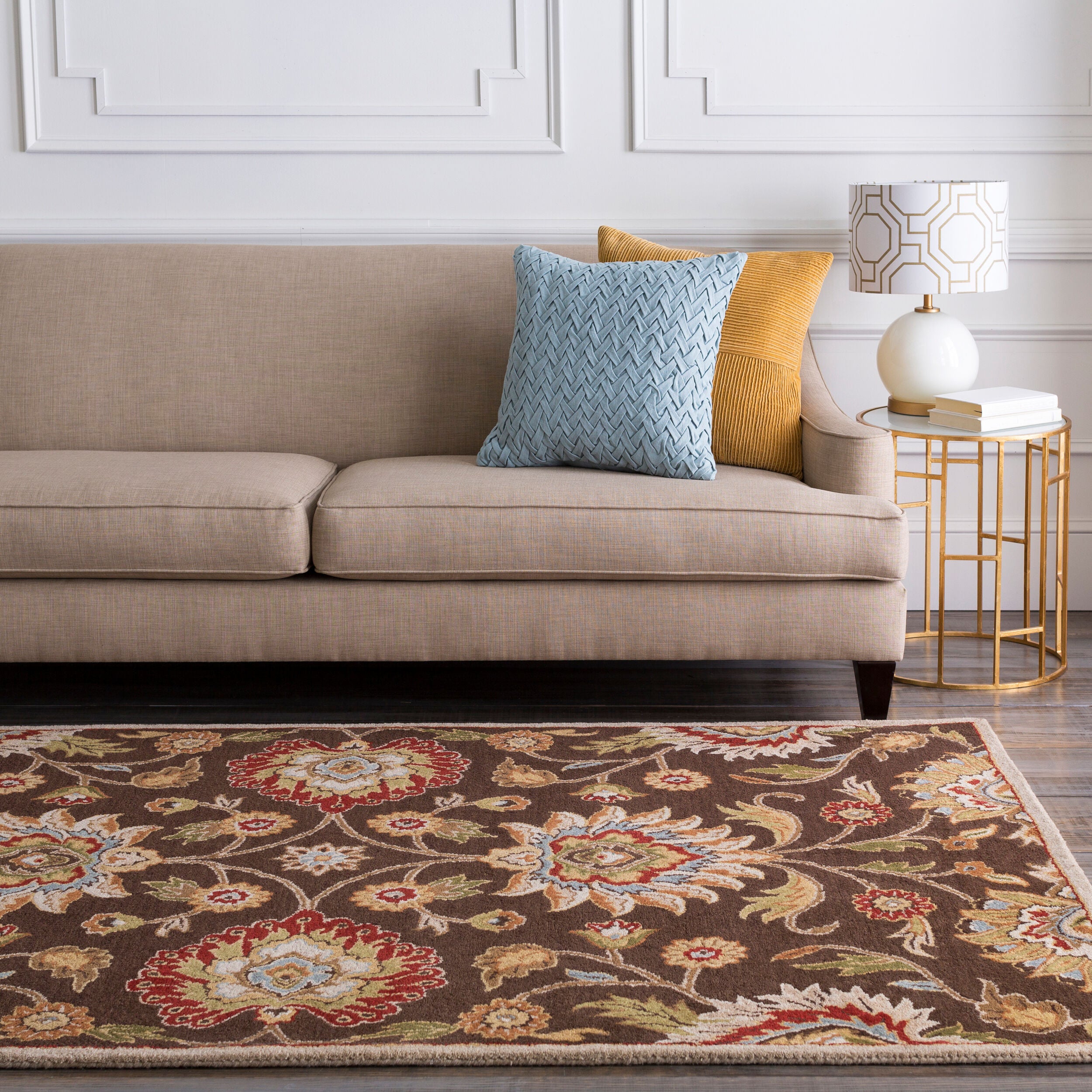 LIVABLISS Caesar CAE-1051 Dark Brown Hand Tufted Area Rug