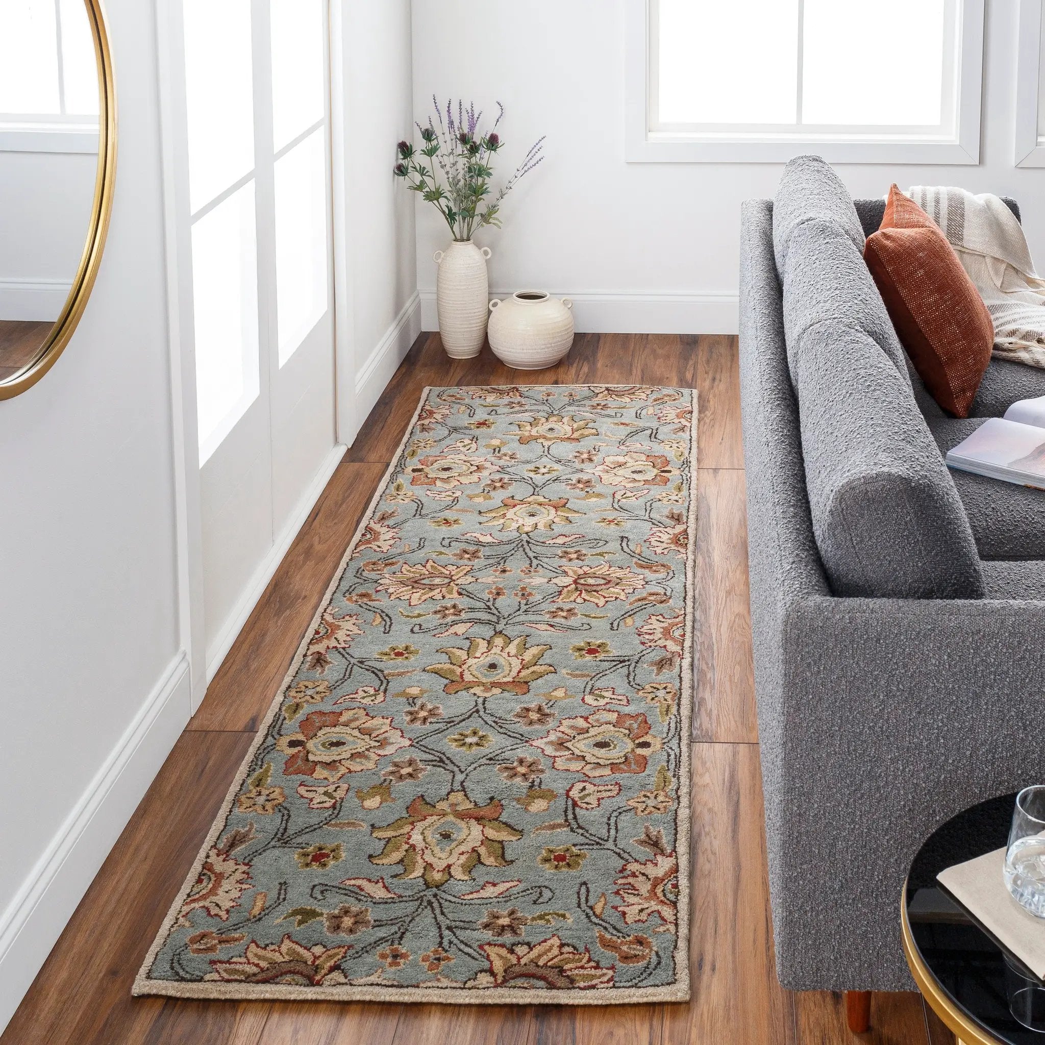 Caesar CAE-1052 Medium-Gray Area Rug by LIVABLISS