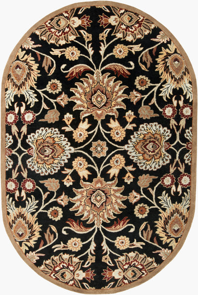Caesar CAE-1053 Black Area Rug by LIVABLISS