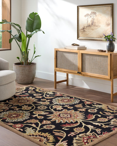 Caesar CAE-1053 Black Area Rug by LIVABLISS