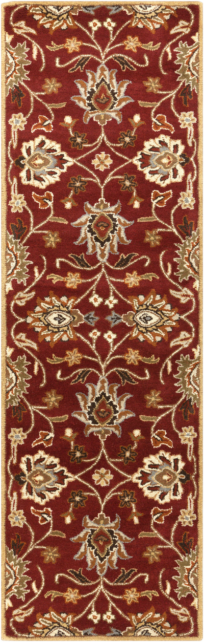 Caesar CAE-1061 Dark-Red Area Rug by LIVABLISS