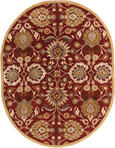 Caesar CAE-1061 Dark-Red Area Rug by LIVABLISS