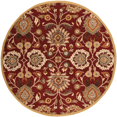 Caesar CAE-1061 Dark-Red Area Rug by LIVABLISS