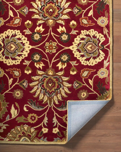 Caesar CAE-1061 Dark-Red Area Rug by LIVABLISS