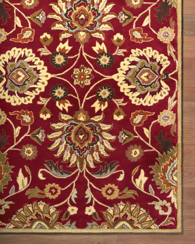 Caesar CAE-1061 Dark-Red Area Rug by LIVABLISS