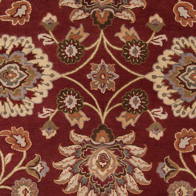 Caesar CAE-1061 Dark-Red Area Rug by LIVABLISS