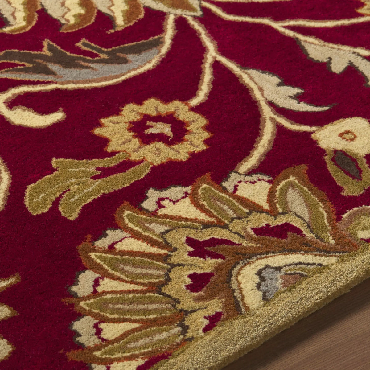 Caesar CAE-1061 Dark-Red Area Rug by LIVABLISS