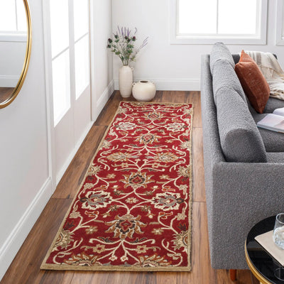 Caesar CAE-1061 Dark-Red Area Rug by LIVABLISS