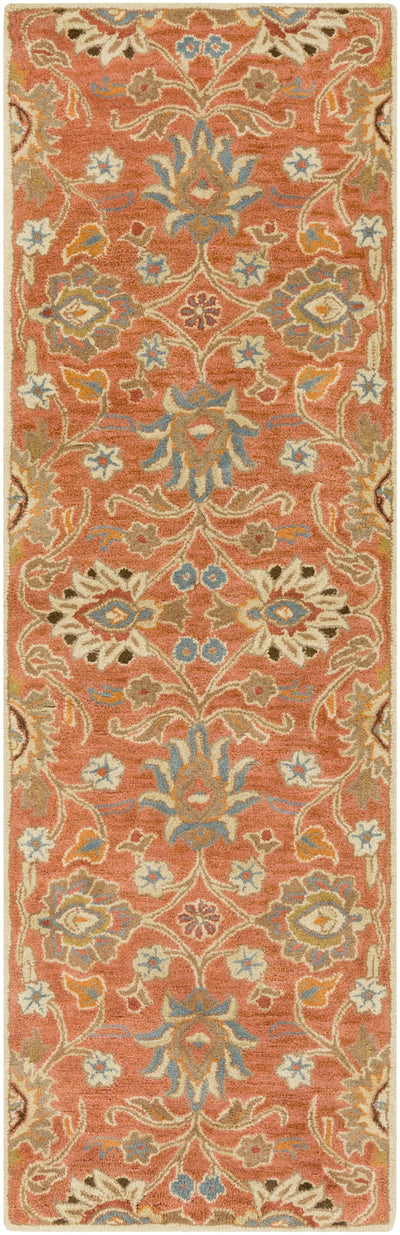 Caesar CAE-1107 Burnt-Orange Area Rug by LIVABLISS