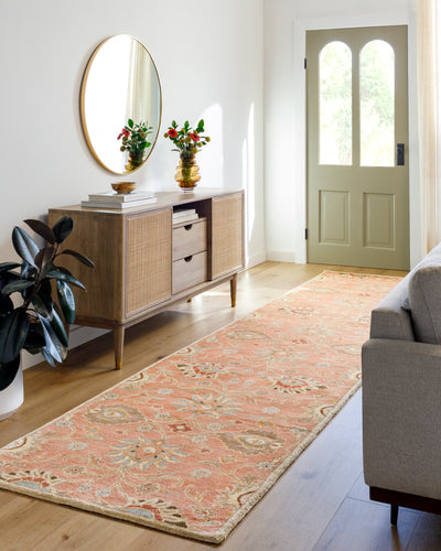Caesar CAE-1107 Burnt-Orange Area Rug by LIVABLISS
