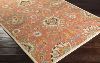 Caesar CAE-1107 Burnt-Orange Area Rug by LIVABLISS