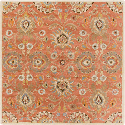 Caesar CAE-1107 Burnt-Orange Area Rug by LIVABLISS