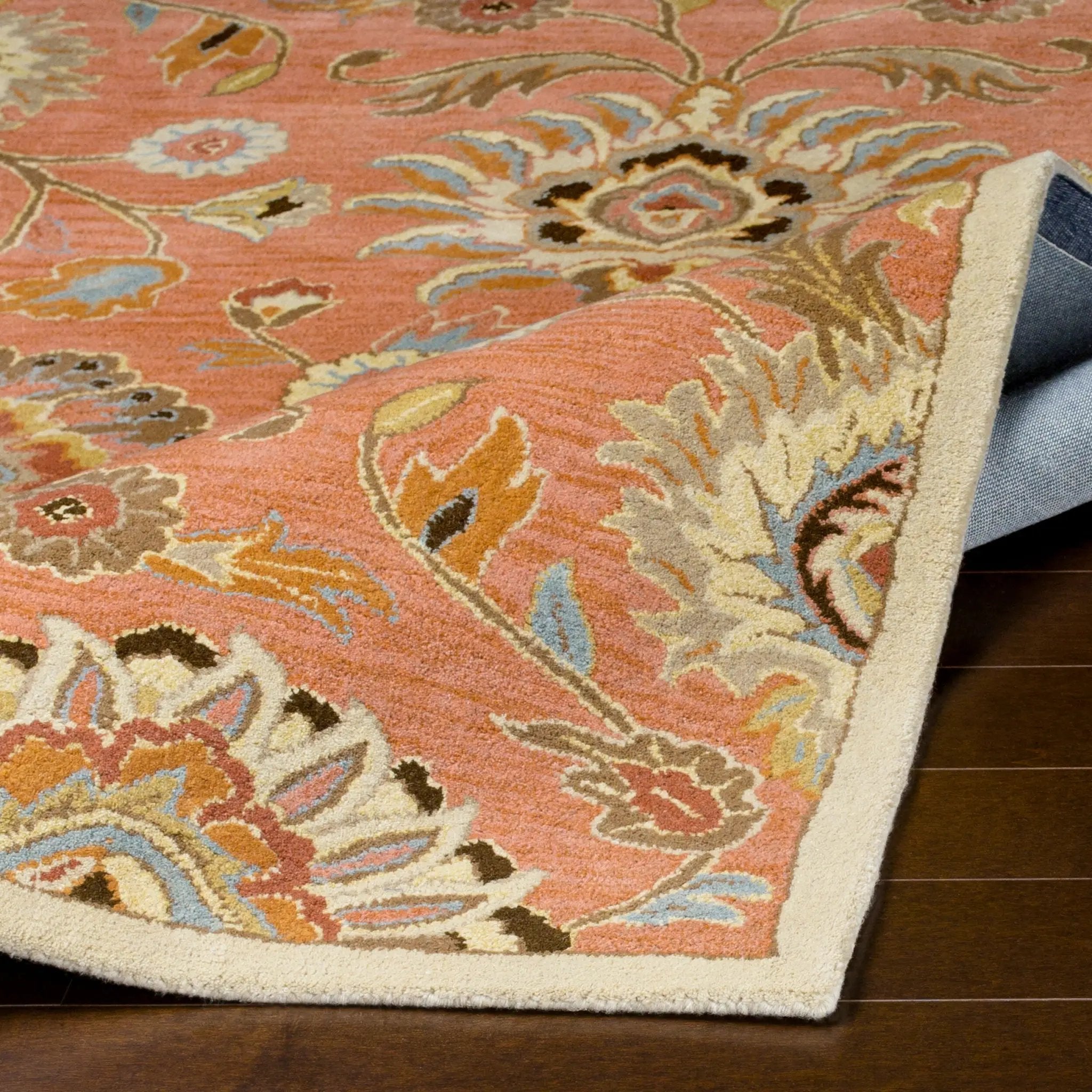 Caesar CAE-1107 Burnt-Orange Area Rug by LIVABLISS
