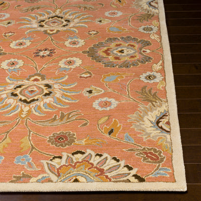 Caesar CAE-1107 Burnt-Orange Area Rug by LIVABLISS