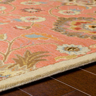 Caesar CAE-1107 Burnt-Orange Area Rug by LIVABLISS