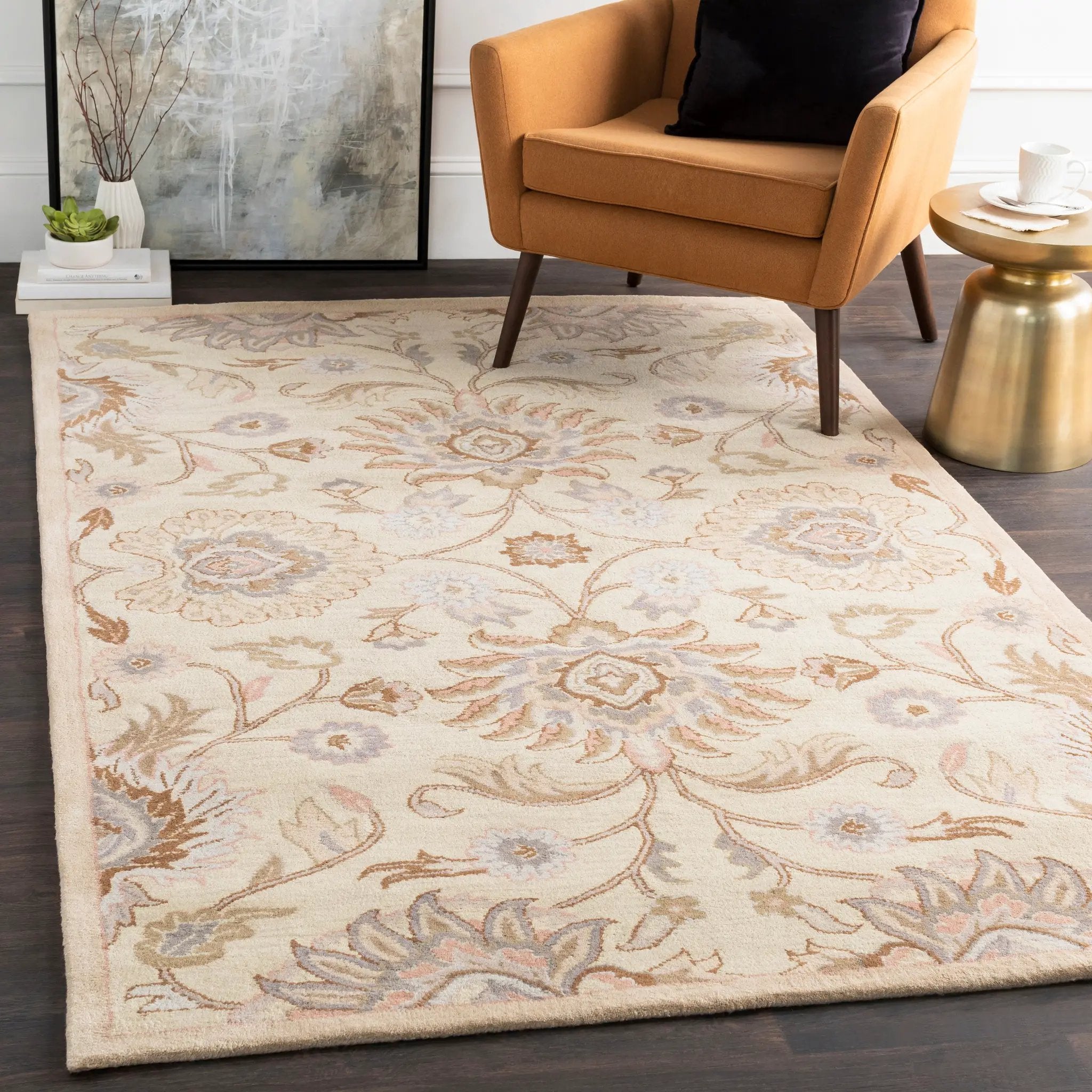 Caesar CAE-1109 Ivory Area Rug by LIVABLISS