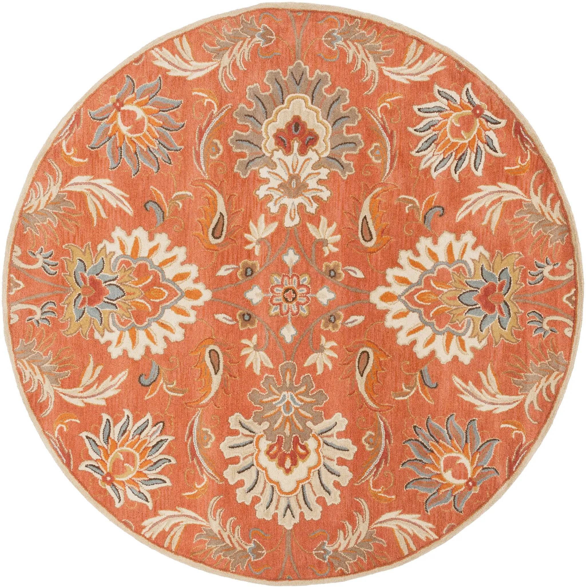 Caesar CAE-1112 Terracotta Area Rug by LIVABLISS